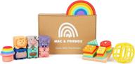 mac & friends montessori toy set - 5 educational early learning toys in 1 - perfect gift for baby, new sibling or birthday - bpa free & safe for teething - build, stack, and sort: 36 pcs логотип