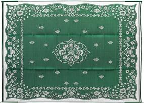 img 4 attached to 🏞️ Camco 42850 Oriental Awning Leisure Mat-Green 9' x 12': Stylish and Durable Outdoor Rug for Relaxation and Comfort