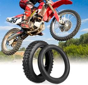 img 1 attached to 🏍️ Premium Dirt Bike Inner Tubes and Tires - 3.00/3.50-12 (Set of 1) for Crf/Xr 50 70, KLX 110, TTR 90 110, DRZ 110, TAOTAO - Perfect fit for 90/110/125cc Pit Dirt Bikes