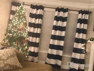 img 1 attached to Red And White Stripe Room Darkening Window Curtains With Grommet Top - Set Of 2 Panels, Each 52"X84" - DriftAway Mia Stripe Collection review by Danny Rogers
