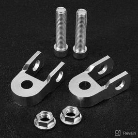 img 1 attached to Universal Motorcycle Rear Shock Absorber Extension Risers - 2pcs Silver Motorcycle Parts with Screw for Enhanced Suspension