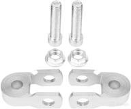 universal motorcycle rear shock absorber extension risers - 2pcs silver motorcycle parts with screw for enhanced suspension логотип