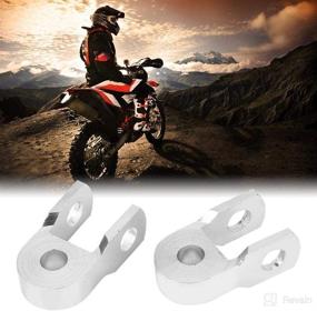 img 3 attached to Universal Motorcycle Rear Shock Absorber Extension Risers - 2pcs Silver Motorcycle Parts with Screw for Enhanced Suspension