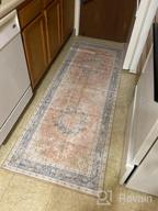 img 1 attached to Premium Recycled Flat Weave Area Rug With Bohemian Design, Stain Resistance, And Eco-Friendliness - Machine Washable, Rust-Colored, 5'X7' review by Benjamin Cleveland