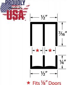 img 3 attached to Гладкий и прочный 4 фута. Белая пластиковая направляющая для раздвижных дверей для панелей 1/8 дюйма от Outwater Plastics