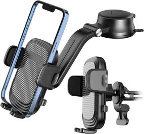 img 4 attached to 📱 Car Phone Holder Mount - Dashboard, Windshield, Air Vent - Compatible with iPhone 13 Pro Max, 12, 11, XR, XS, Samsung Galaxy A53, A13, Z Flip, 4, S22, S21