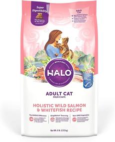 img 4 attached to 🐱 Adult Dry Cat Food with Wild Salmon & Whitefish - Halo