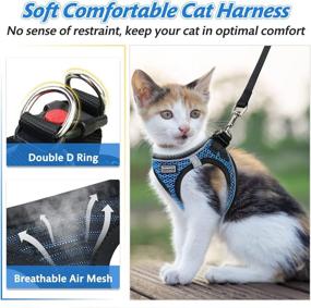 img 2 attached to 🐱 Nanappice Cat Harness and Leash: Escape Proof Kitten Vest for Safe Outdoor Strolls with Adjustable Soft Mesh, Reflective Strips Included