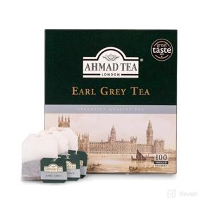 img 1 attached to 🍵 Ahmad Tea Earl Grey Black Tea Bags, 100 ct - Caffeinated, Sugar-Free