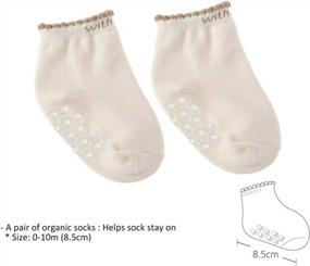 img 3 attached to Organic Infant Baby Kids Socks 3 Pairs 100% Cotton Unisex Toddler Footwear