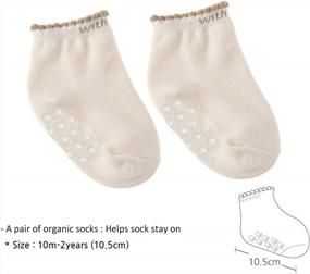 img 2 attached to Organic Infant Baby Kids Socks 3 Pairs 100% Cotton Unisex Toddler Footwear