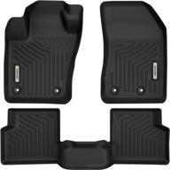 oedro floor mats for 2015-2021 jeep renegade - black tpe all-weather guard: full set liners for 1st and 2nd row (front and rear) логотип