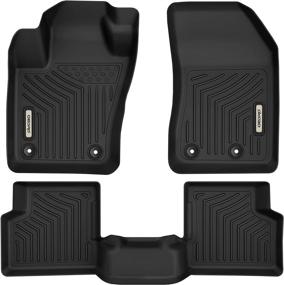 img 4 attached to OEDRO Floor Mats for 2015-2021 Jeep Renegade - Black TPE All-Weather Guard: Full Set Liners for 1st and 2nd Row (Front and Rear)