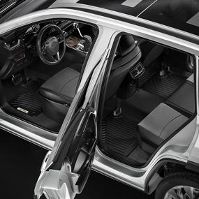 img 3 attached to OEDRO Floor Mats for 2015-2021 Jeep Renegade - Black TPE All-Weather Guard: Full Set Liners for 1st and 2nd Row (Front and Rear)