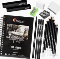 img 1 attached to Complete Sketch Kit For Beginners Or Professional - 8 Drawing Pencils, 3 Charcoal Pencils, 1 Graphite Pencil, 2 Charcoal Sticks, 100 Page Sketchbook, And Accessories - Ideal Gift For All Artists review by Kevin Swier