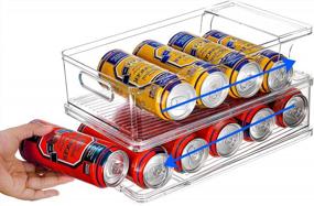 img 2 attached to Organize Your Fridge With Jucoan 2 Pack Skinny Can Organizer!