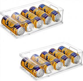 img 1 attached to Organize Your Fridge With Jucoan 2 Pack Skinny Can Organizer!