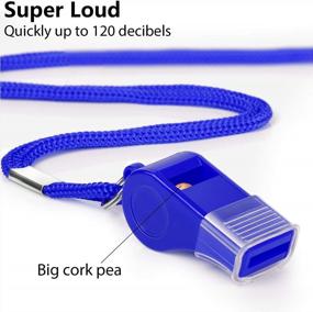 img 3 attached to Super Loud Sports Whistle With Lanyard And Mouth Grip - Perfect For Coaches, Referees, Emergency, Lifeguard, Survival & Outdoor Use.