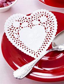 img 3 attached to 300Pcs Valentine Heart Doilies Paper