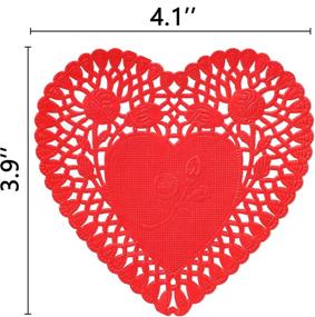 img 1 attached to 300Pcs Valentine Heart Doilies Paper