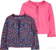 affordable and adorable: simple joys by carter's rashguard set for toddlers and baby girls - 2-pack logo