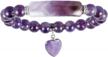 handcrafted love heart stone bracelet for women and men - unisex natural crystal stretch bracelet by sunyik logo