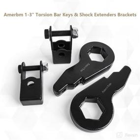 img 3 attached to 🔧 Amerbm 1-3 Inch Torsion Bar Keys with Shock Extenders Brackets for Chevy GM Silverado Sierra 1500 1999-2007 - Adjustable Suspension Leveling Lift Kits, Forged Steel Construction