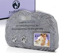 🐾 pet urn with picture frame and keepsake box - ideal pet memorial gift for grieving pet lovers i cat or dog urns for ashes for garden as memorial stone - just fur them logo