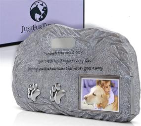 img 4 attached to 🐾 Pet Urn with Picture Frame and Keepsake Box - Ideal Pet Memorial Gift for Grieving Pet Lovers I Cat or Dog Urns for Ashes for Garden as Memorial Stone - Just Fur Them