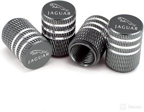 img 4 attached to Hisport Fit Jaguar Stem Caps - Set of 4 Universal Car Tire Valve Stem Caps with Laser Logo, Gray Air Covers - Premium Car Accessories