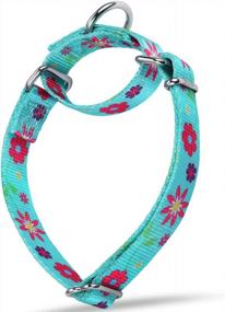img 4 attached to Dazzber Martingale Collar Floral Print Dog Collar No Pull Pet Collar, Heavy Duty Adjustable Dog Collar, Large, Neck 17 Inch To 25 Inch, Sun Flower (Teal)