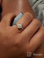 img 1 attached to 1 Carat Classic Round Moissanite Engagement Ring In 14K White Gold - GH/VS Clarity review by Madhu Plexico