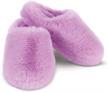 cozy up in style with pajamagram women's slip-on fuzzy slippers - perfect house shoes logo