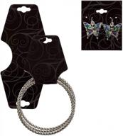 organize your jewelry collection with 50 earring cards and 50 necklace foldovers - black swirl set logo