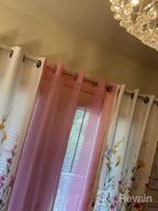img 1 attached to 🌸 Kotile Floral Curtains for Bedroom Girls - Red Pink 95 Inch Length, 2 Panel Set: Grommet Print Flower Pattern, Thermal Insulated Room Darkening Curtains for Living Room review by Brett Bush