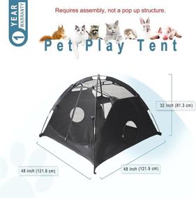 img 3 attached to 🐾 Explore Land Outdoor Pet Tent: Portable Mesh Play House for Cats, Rabbits, Puppies, and Small Animals - Perfect for Deck, Yard, Balcony, Patio, Park, Camping, Travel, and Indoor Use