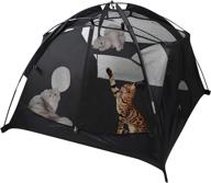 🐾 explore land outdoor pet tent: portable mesh play house for cats, rabbits, puppies, and small animals - perfect for deck, yard, balcony, patio, park, camping, travel, and indoor use logo