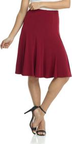 img 3 attached to Rekucci Womens Comfort Flared X Large Women's Clothing ~ Skirts