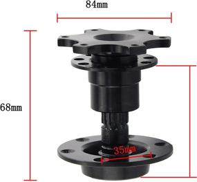img 1 attached to Leadrise Universal Aluminum Car Quick Release Steering Wheel Quick Release Hub Adapter Snap Off Boss Kit Race/Rally/Motorsport (Black)
