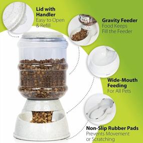 img 2 attached to Premium Quality Durable Self-Dispensing Gravity Pet Feeder - Zone Tech 1 Gallon Automatic Food Bowl For Dogs & Cats