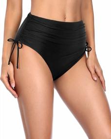 img 2 attached to Women'S High Waisted Tummy Control Swim Shorts Full Coverage Tankini Bikini Bottoms Bathing Suit Bottom