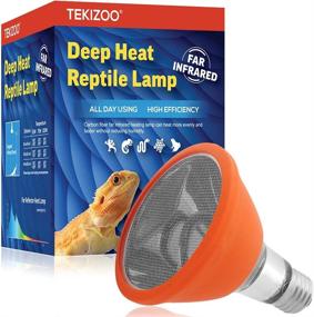 img 4 attached to 🔥 TEKIZOO 50W Deep Heat Infrared Heater Lamp for Reptile and Amphibian Pets