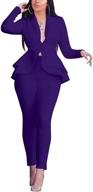 👩 remelon blazer pelplum women's business outfits for jumpsuits, rompers, and overalls - clothing logo