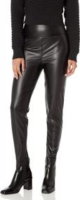 img 4 attached to Women'S Vegan Leather Pull On Legging By The Drop - Owen Style