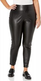 img 1 attached to Women'S Vegan Leather Pull On Legging By The Drop - Owen Style