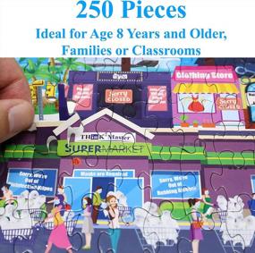 img 3 attached to Think2Master Pandemic 250 Pieces Jigsaw Puzzle' For Kids 8+. Great Gift For Friends & Family. Shows The Events Of 2020 & 2021 Including Toilet Paper Shortage, Protest, Face Mask Size: 14.2” X 19.3”
