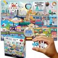 think2master pandemic 250 pieces jigsaw puzzle' for kids 8+. great gift for friends & family. shows the events of 2020 & 2021 including toilet paper shortage, protest, face mask size: 14.2” x 19.3” logo