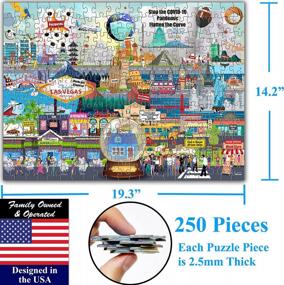 img 1 attached to Think2Master Pandemic 250 Pieces Jigsaw Puzzle' For Kids 8+. Great Gift For Friends & Family. Shows The Events Of 2020 & 2021 Including Toilet Paper Shortage, Protest, Face Mask Size: 14.2” X 19.3”