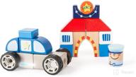 🚓 police construction set with sound - small foot wooden toys for kids, ages 2 & up logo