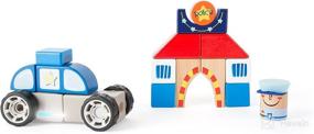 img 3 attached to 🚓 Police Construction Set with Sound - Small Foot Wooden Toys for Kids, Ages 2 & Up
